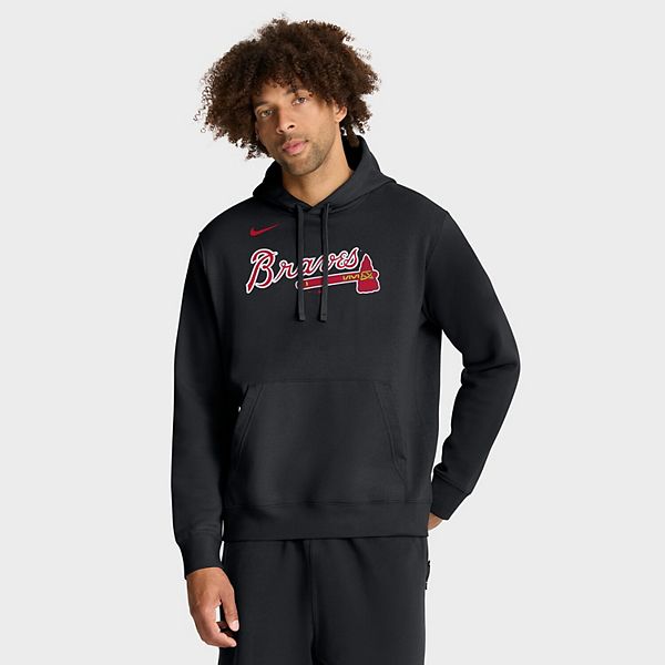 Мужская черная толстовка Atlanta Braves Club Nike