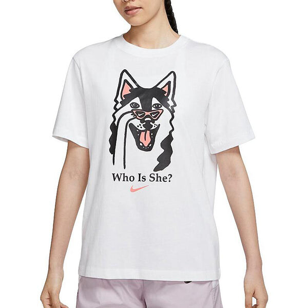 Футболка как w спортивная одежда bf tee dog hbr Nike, белый — фото 4