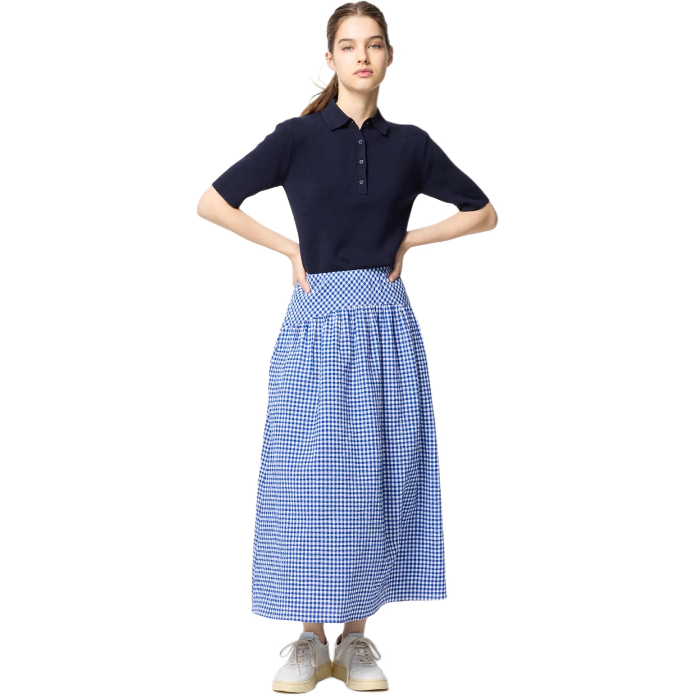 UNIQLO Повседневная длинная юбка Women's Royal Blue — фото 3