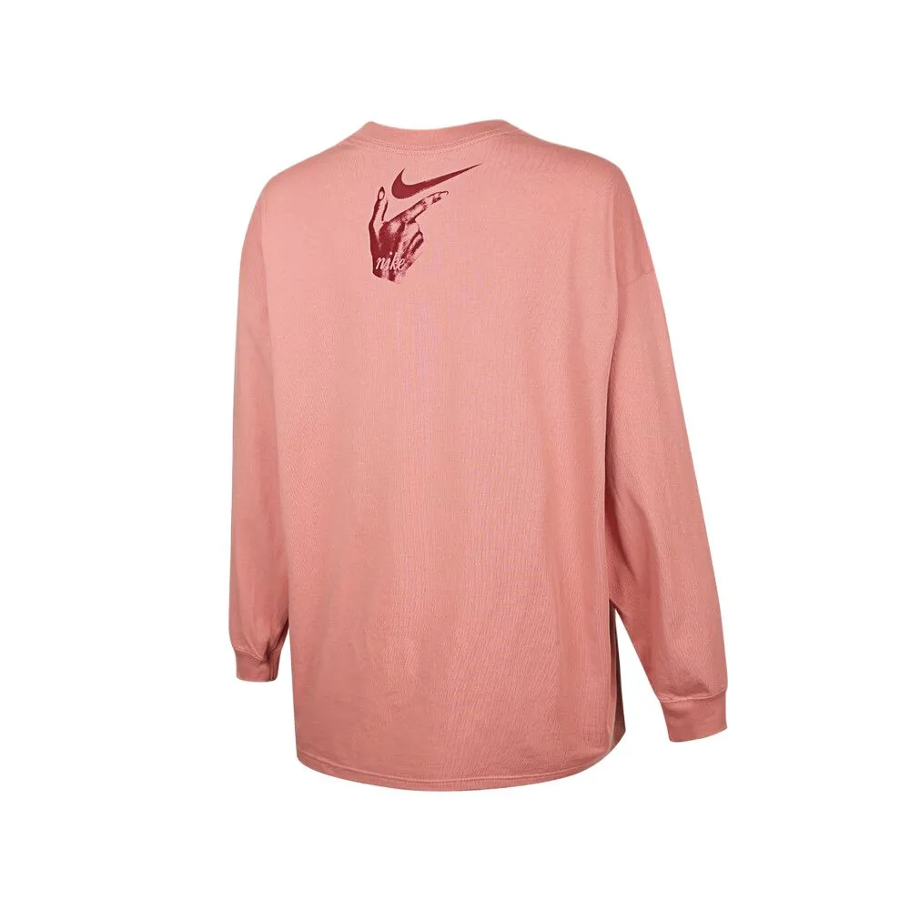 Nike Футболка Women's Pink Crew Neck Moderate — фото 3
