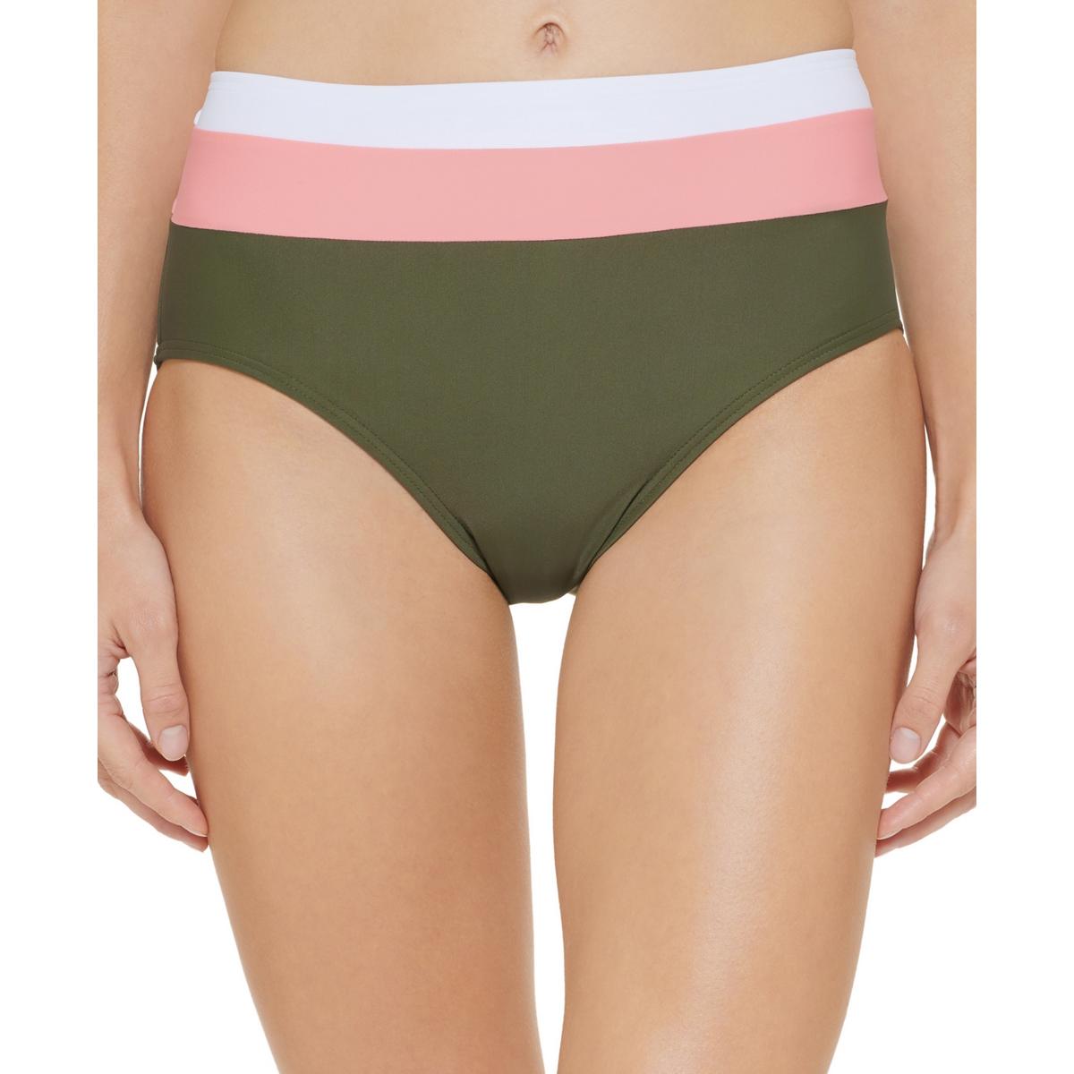 

Женский купальник-бикини с высокой талией, раздельные плавки DKNY, цвет moss green