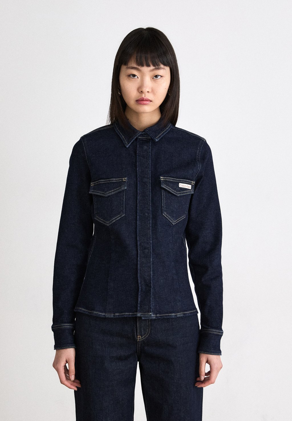 

Блузка на пуговицах LEAN Calvin Klein Jeans, деним