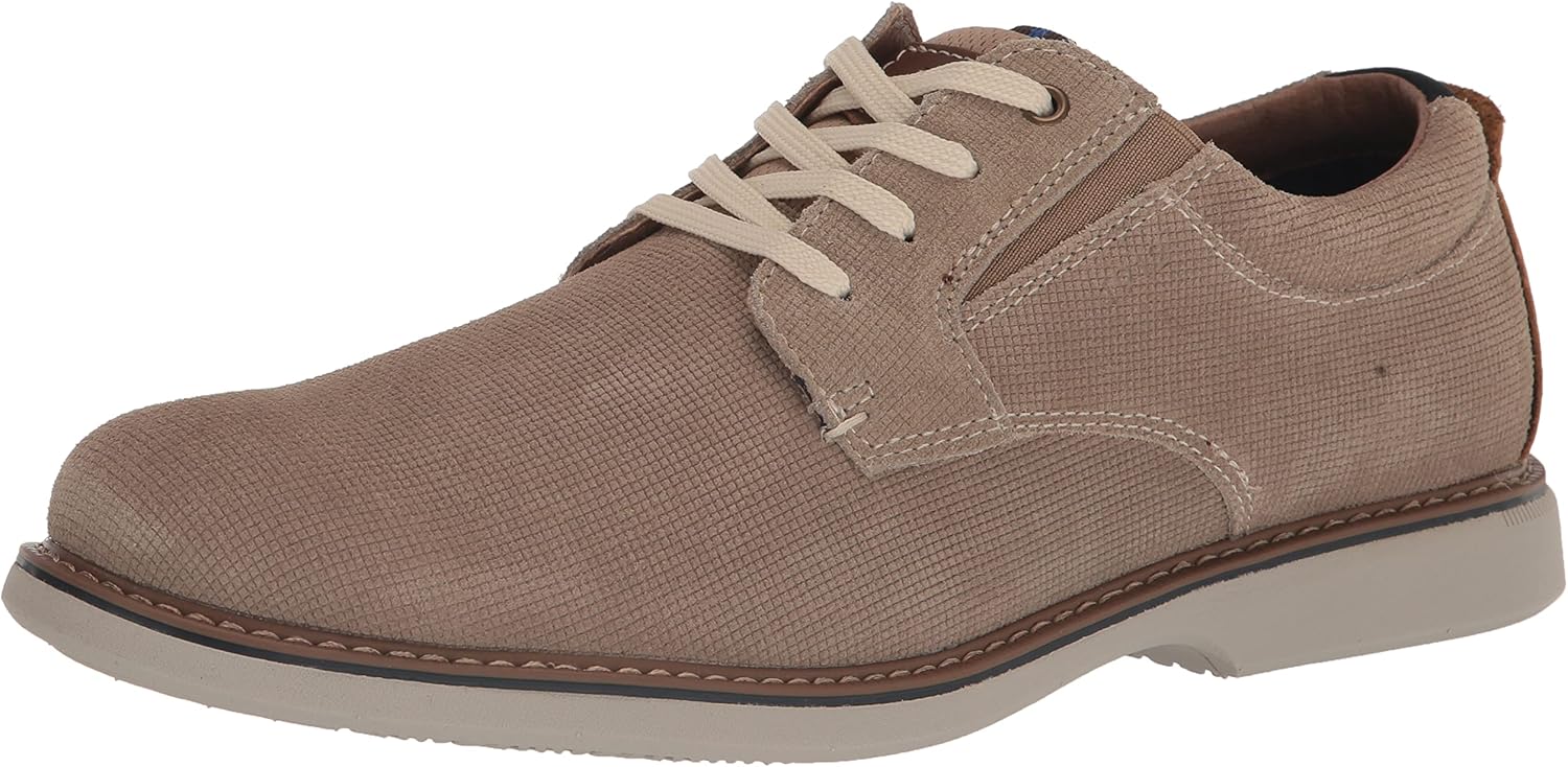 

Мужские оксфорды Nunn Bush Otto с цельной кожаной шнуровкой и легкой подошвой, Stone