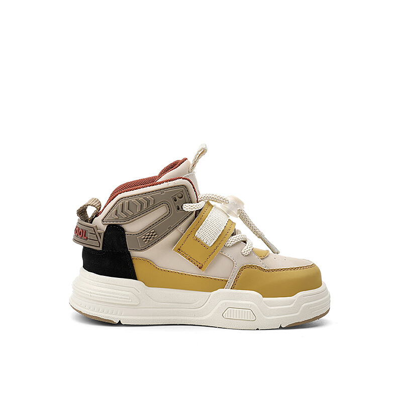 Кроссовки Jeep Kids Skateboarding Shoes Kids High-top Luxury Gold, золотой — фото 2