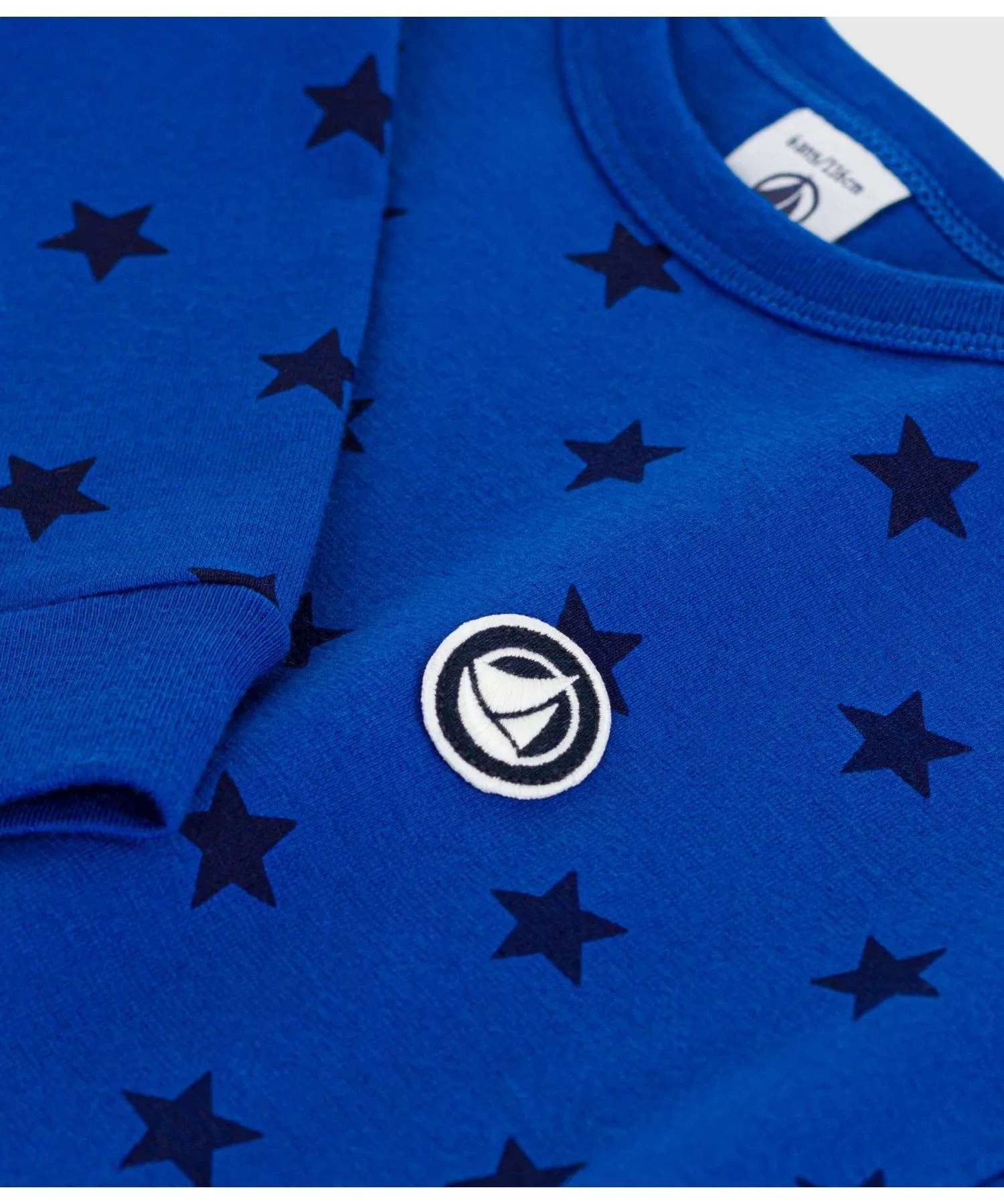 Детская футболка с длинным рукавом Petit Bateau синяя — фото 3