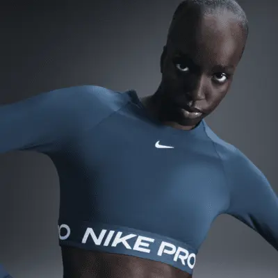 

Футболка Nike Pro, цвет Armory Navy/Black/White