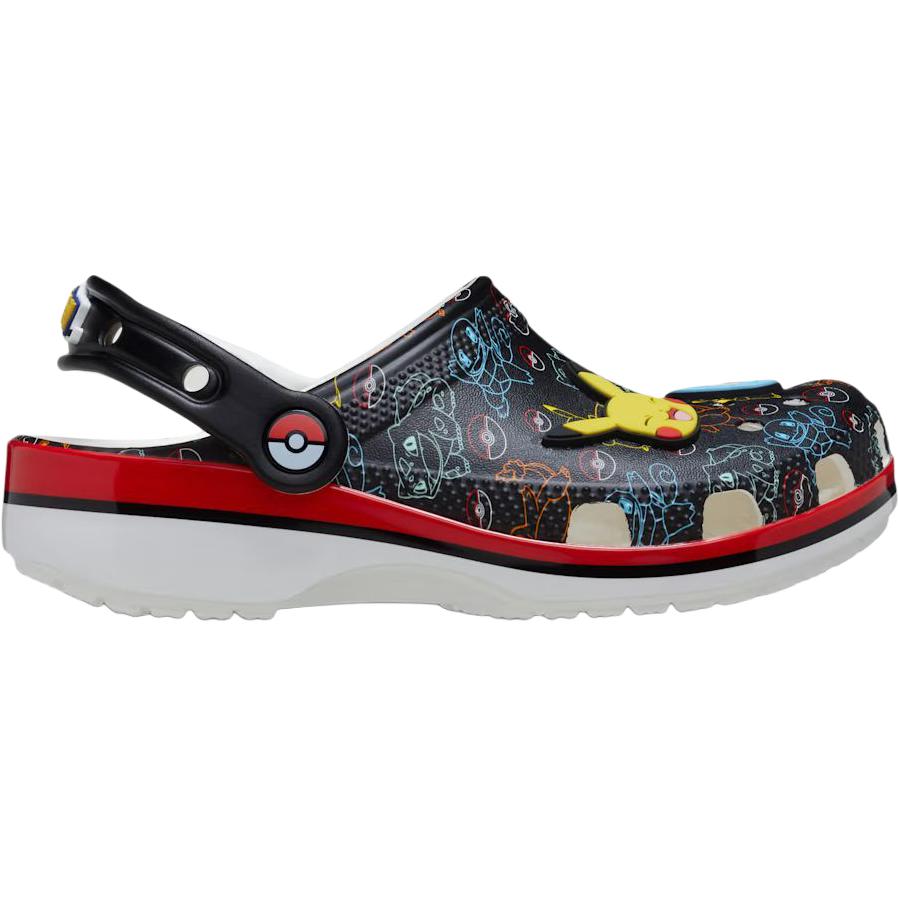 Crocs Pokemon x Classic Clog устойчивые к истиранию низкие топы для малышей Black Infant And Toddler — фото 3