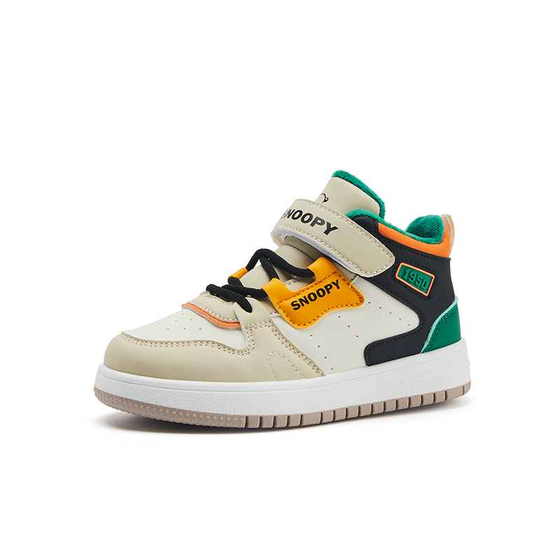 

Термостойкие устойчивые к истиранию водонепроницаемые нескользящие детские повседневные ботинки beige apricot SNOOPY, бежевый