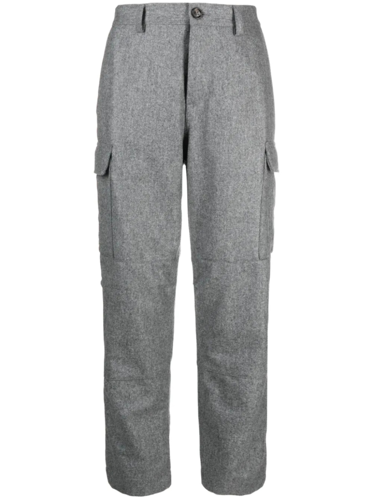 

Brunello Cucinelli шерстяные брюки прямого кроя, серый