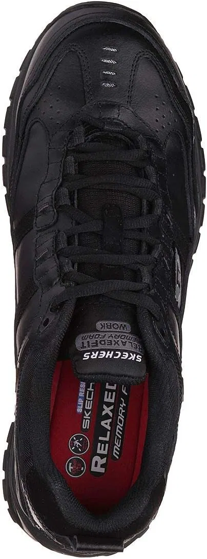 Мужские рабочие ботинки Skechers Soft Stride Grinnel, Black Leather Black Mesh — фото 3