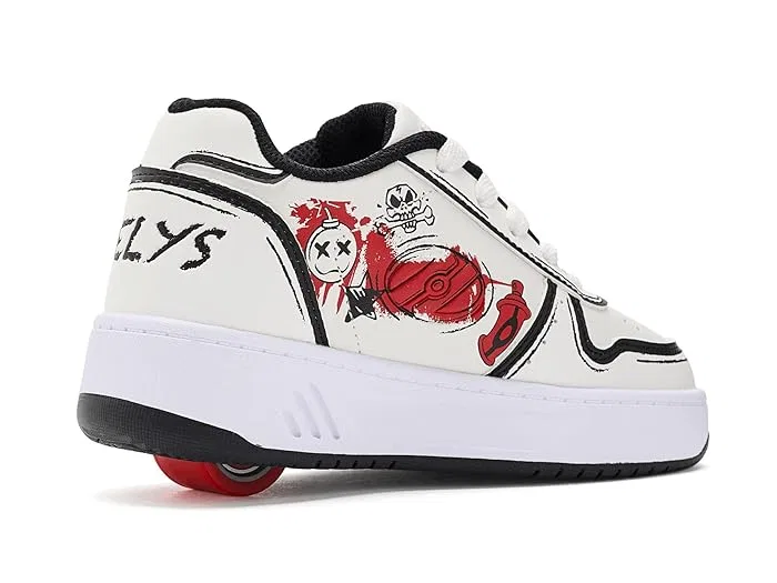 Кроссовки с колесами Kama-CC Heelys, White/Black/Red — фото 4