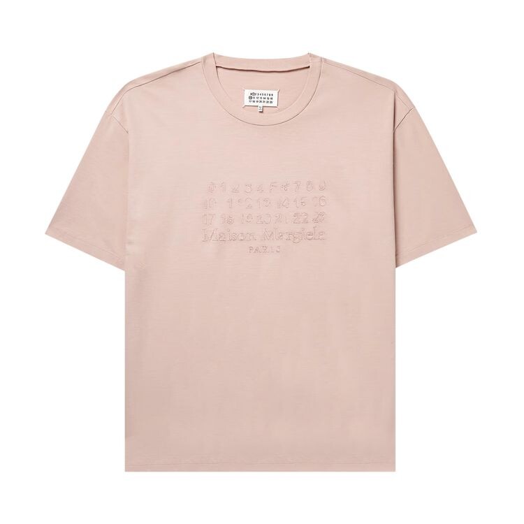 

Футболка Maison Margiela Logo Embroidered T-Shirt Buff, розовый