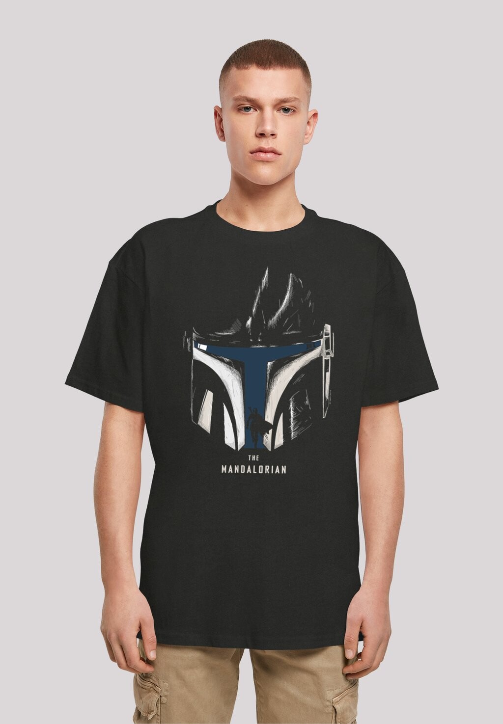 

Футболка с принтом STAR WARS THE MANDALORIAN HELMET F4NT4STIC, черный