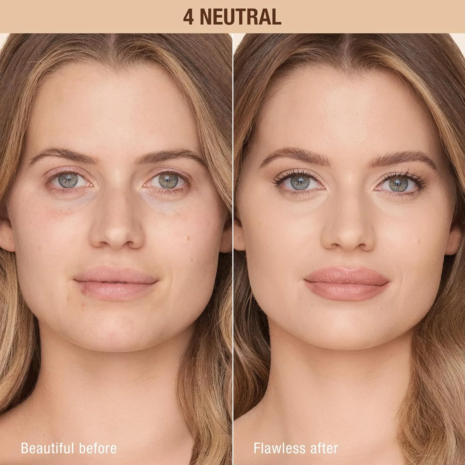 Charlotte Tilbury Airbrush Flawless Matte Foundation - тональная основа с полным покрытием и натуральным матовым финишем, маскирует поры, водостойкая и устойчивая к переносу, 04 Neutral - Fair with neutral undertones — фото 2