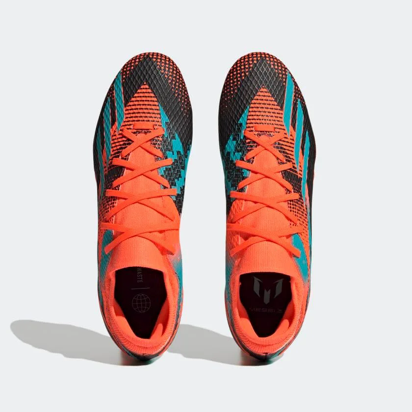 Adidas Унисекс Взрослые Бутсы Speedportal Messi.3 для игры на твердом покрытии, оранжевый/мятный/черный — фото 4