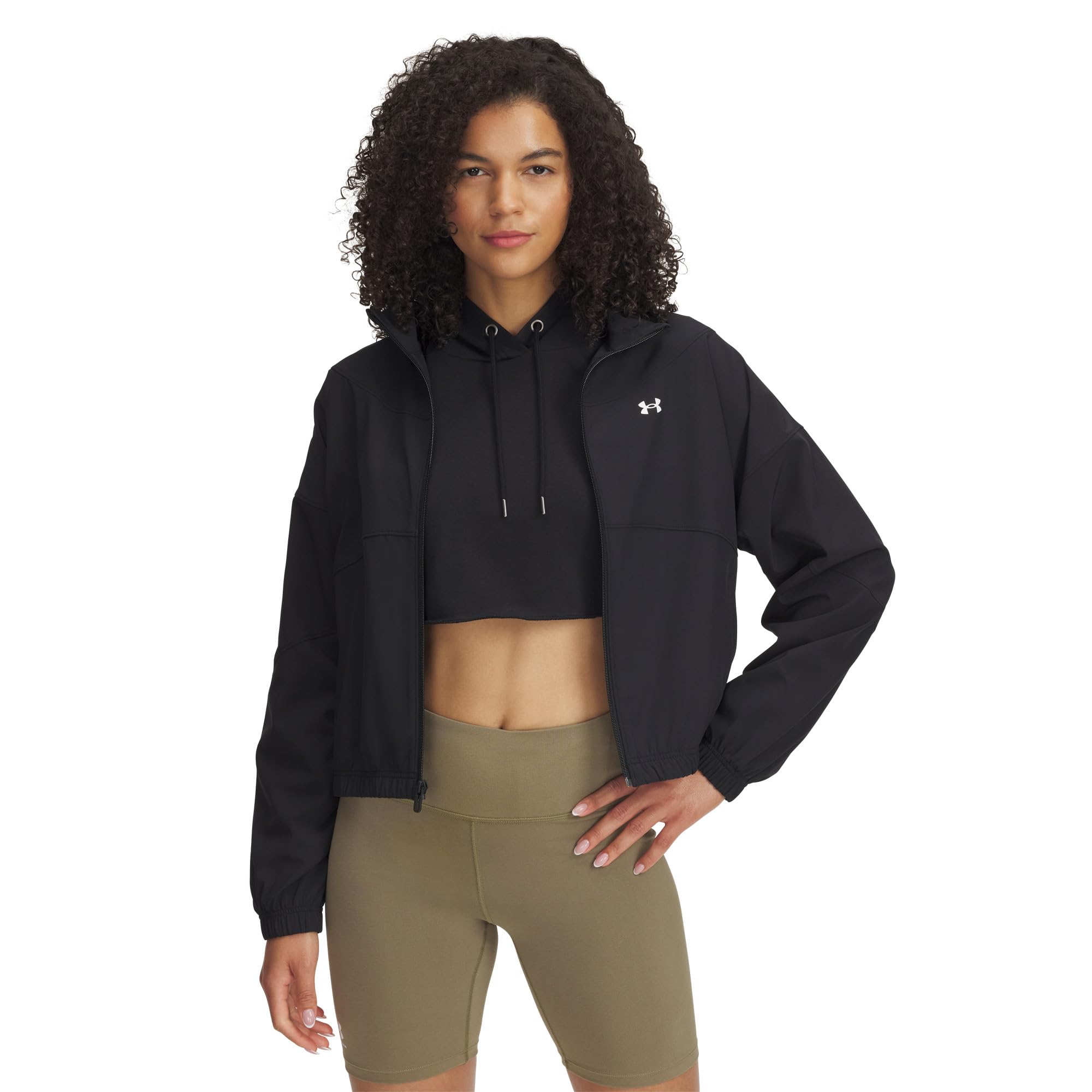

Куртка Under Armour Rival Woven Jacket, черный/белый