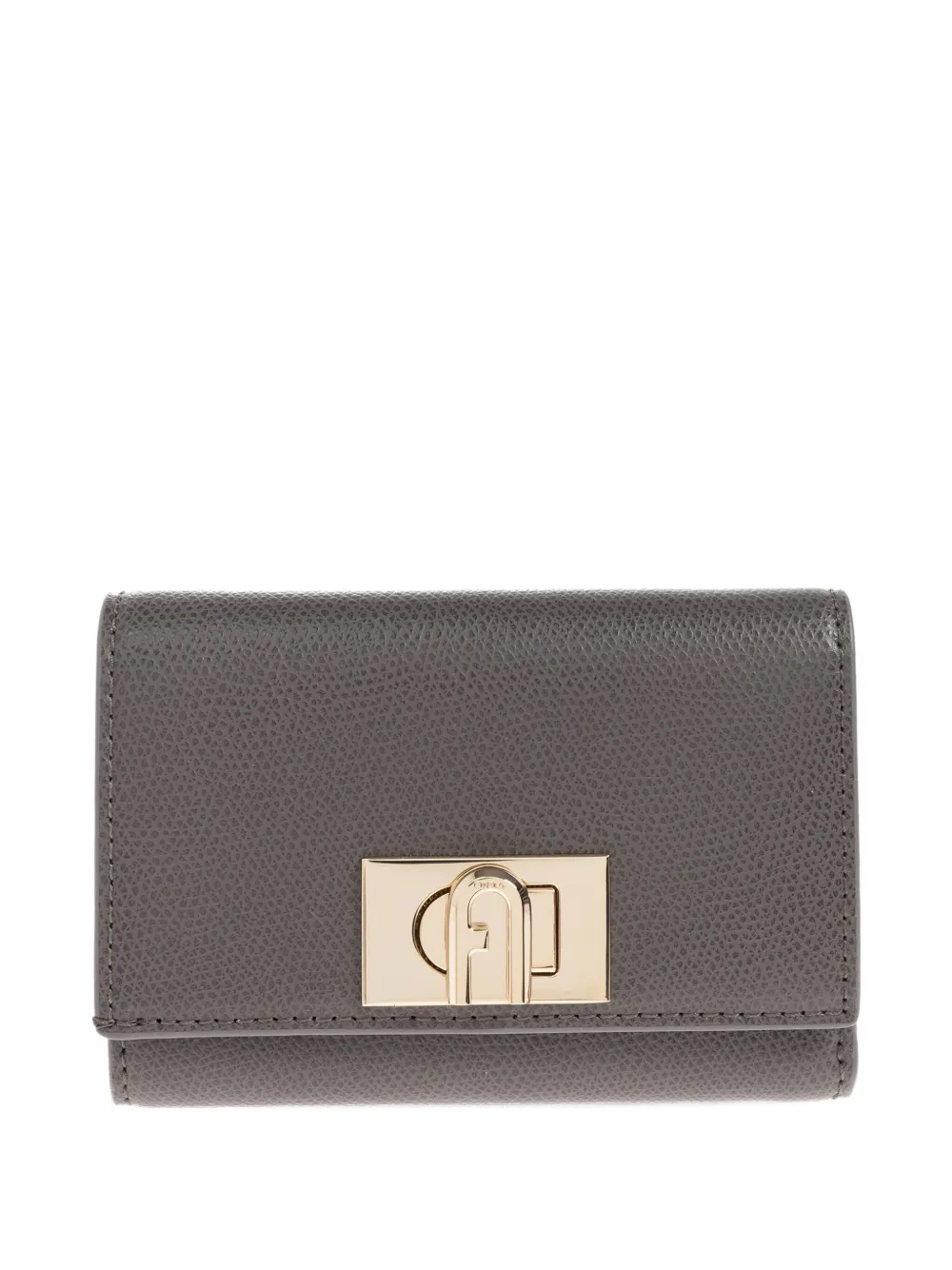 

Кожаный кошелек с замком Furla, серый