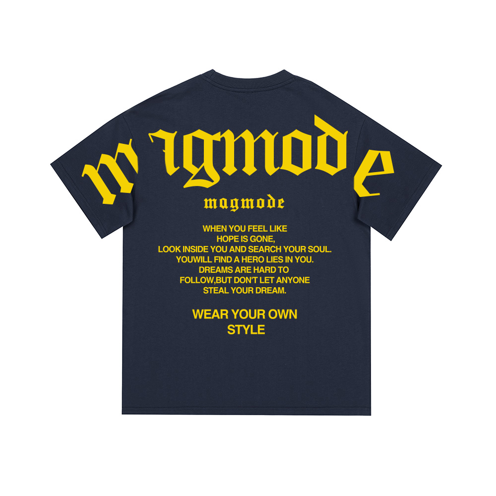 

Футболка унисекс Magmode, темно-синий/желтый