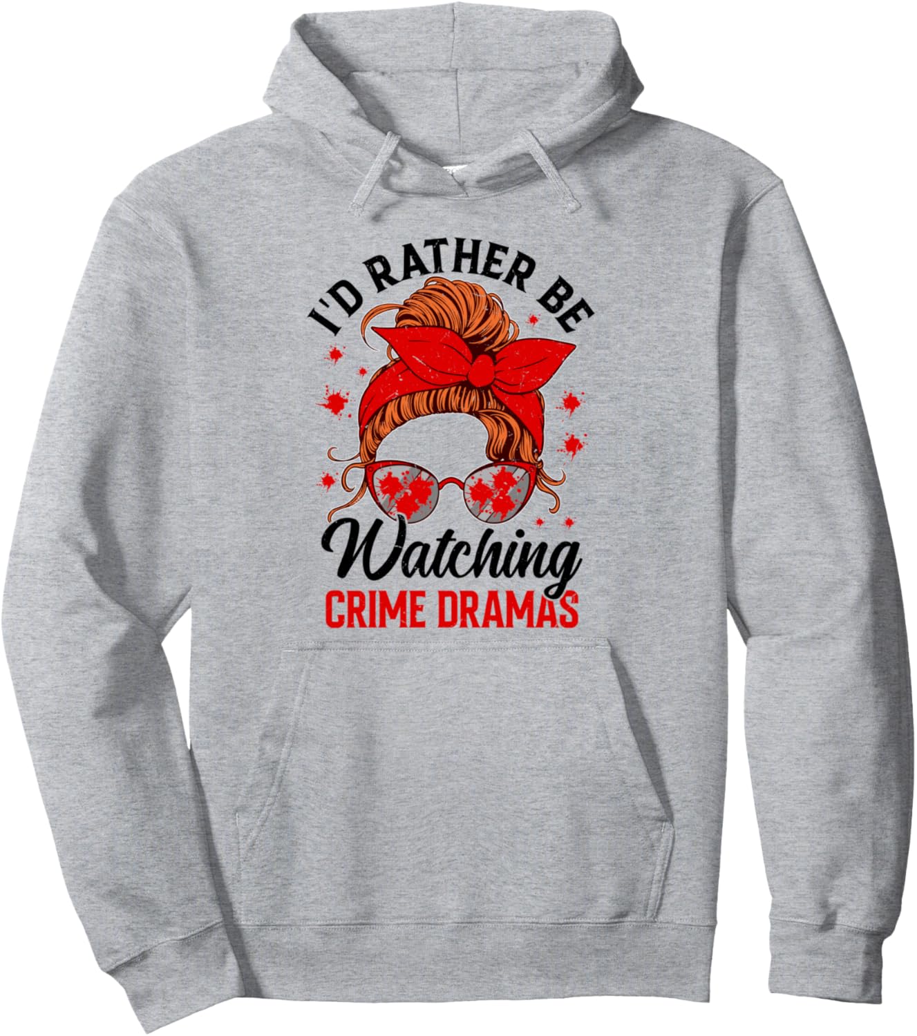 

Забавная толстовка для любителей криминальных сериалов и драм True Crime Fan Murder Mystery Designs, серый