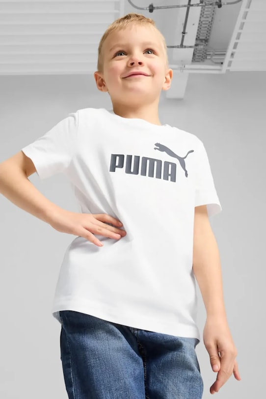 

Детская хлопковая футболка ESS No. 1 Logo Tee Puma, белый