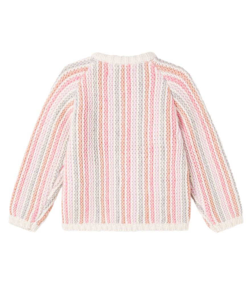 Полосатый кардиган Kiri из шерсти и хлопка Konges Sløjd, Rose Stripe — фото 3