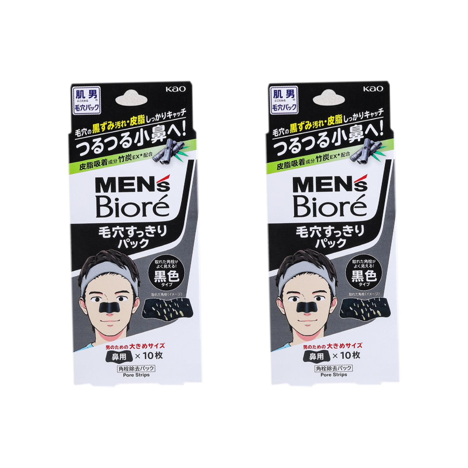 

Biore Мужские носовые пластыри для очистки пор и удаления черных точек, 10 шт/упаковка *2