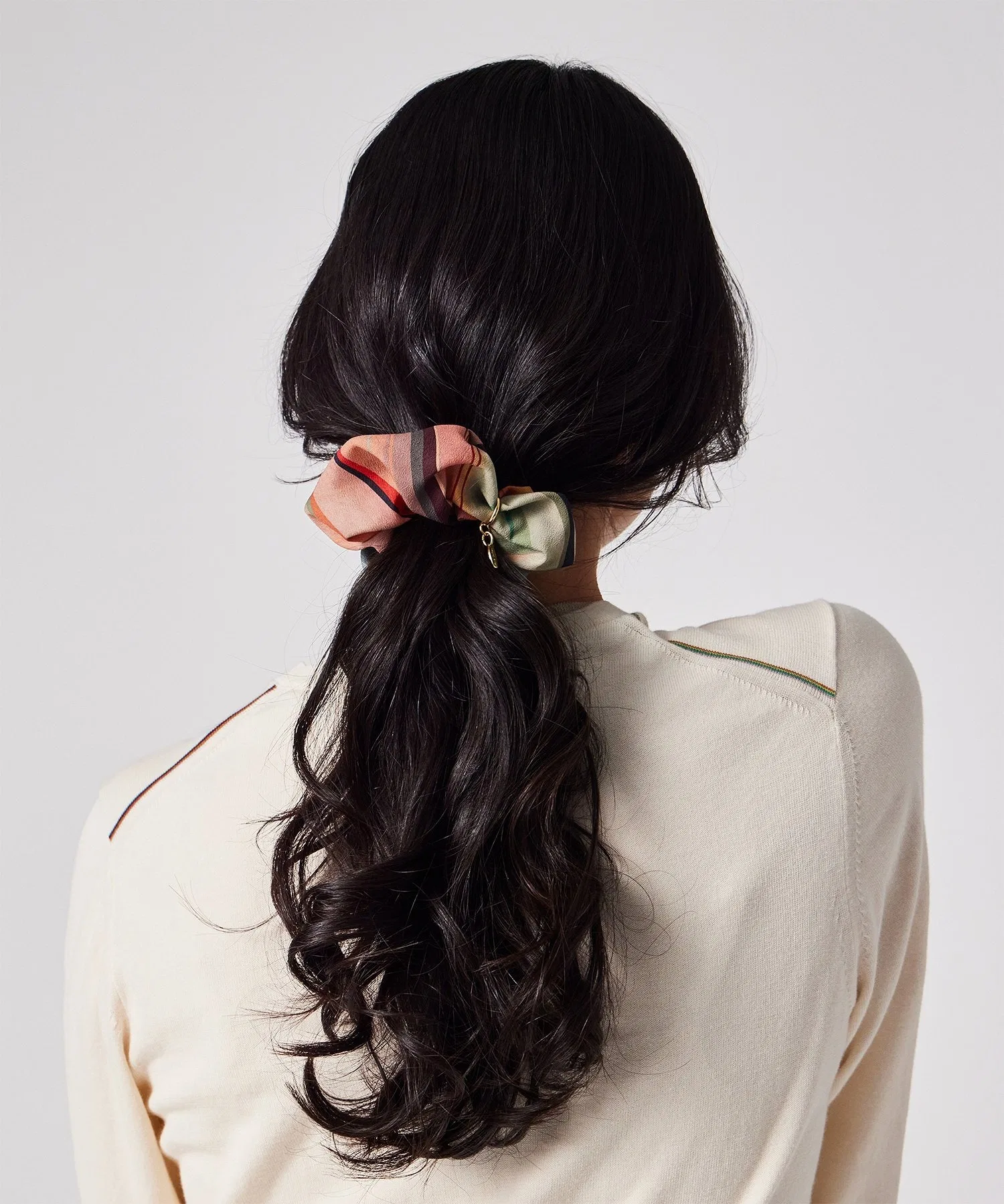 Шелковый шарф-резинка для волос Paul Smith New Swirl мультиколор — фото 4