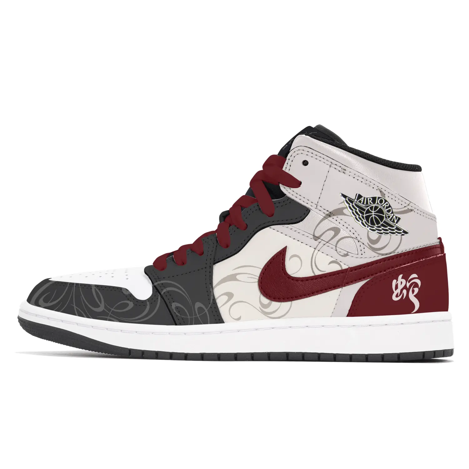 

Jordan Кроссовки Air 1 Mid Top Vintage мужские серый красный