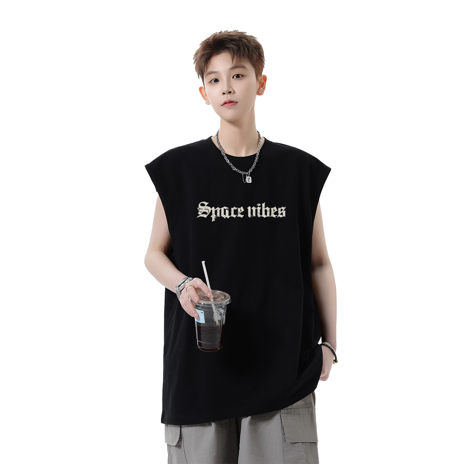 

Майка унисекс с круглым вырезом, узкий прямой крой Disney, черный