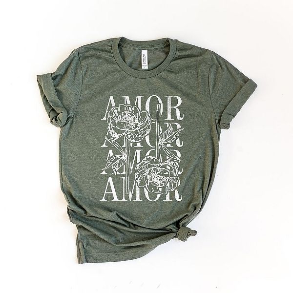 

Футболка с принтом Amor floral grunge Simply Sage Market, Army, Зеленый, Футболка с принтом Amor floral grunge Simply Sage Market, Army