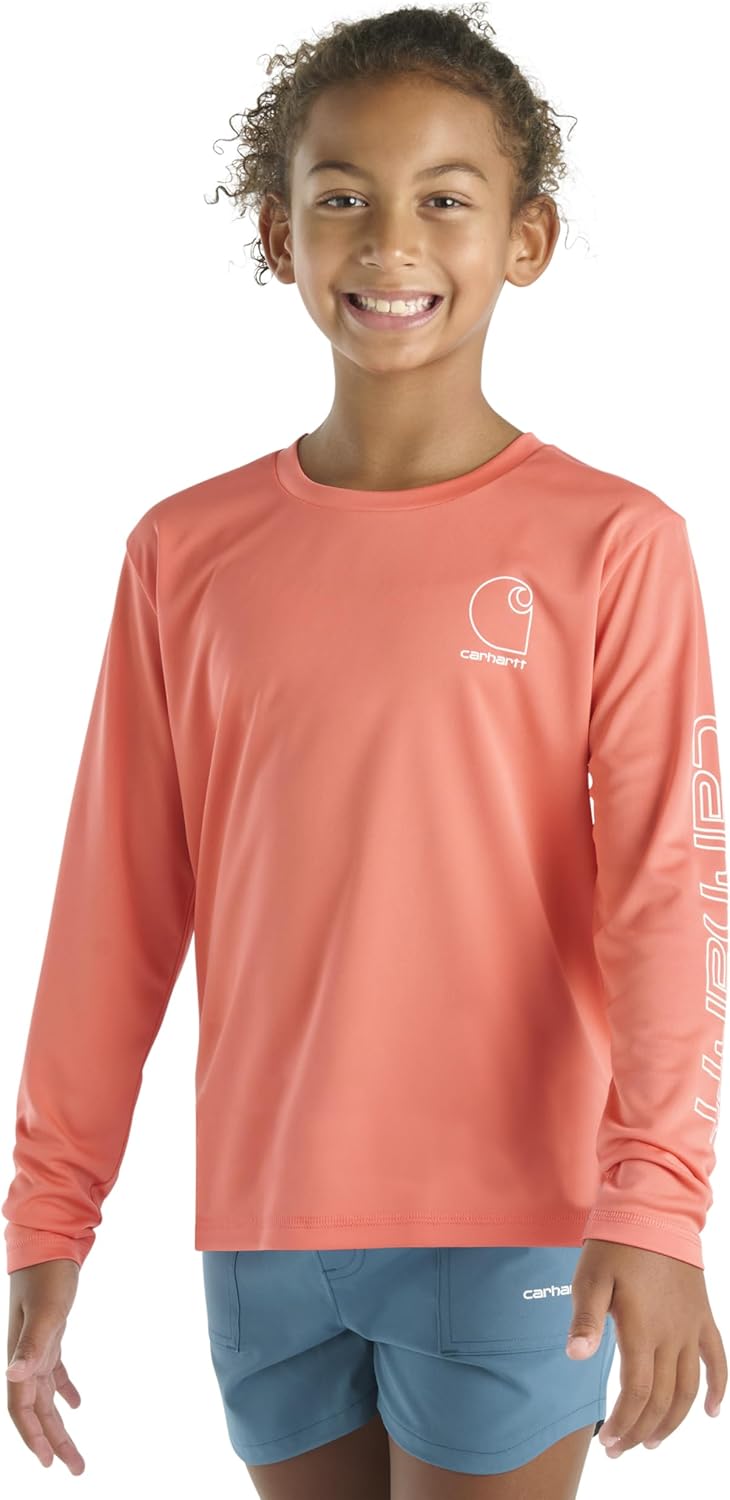 Детская футболка Carhartt Unisex Force Sun Defender с длинным рукавом, Light Orange — фото 3