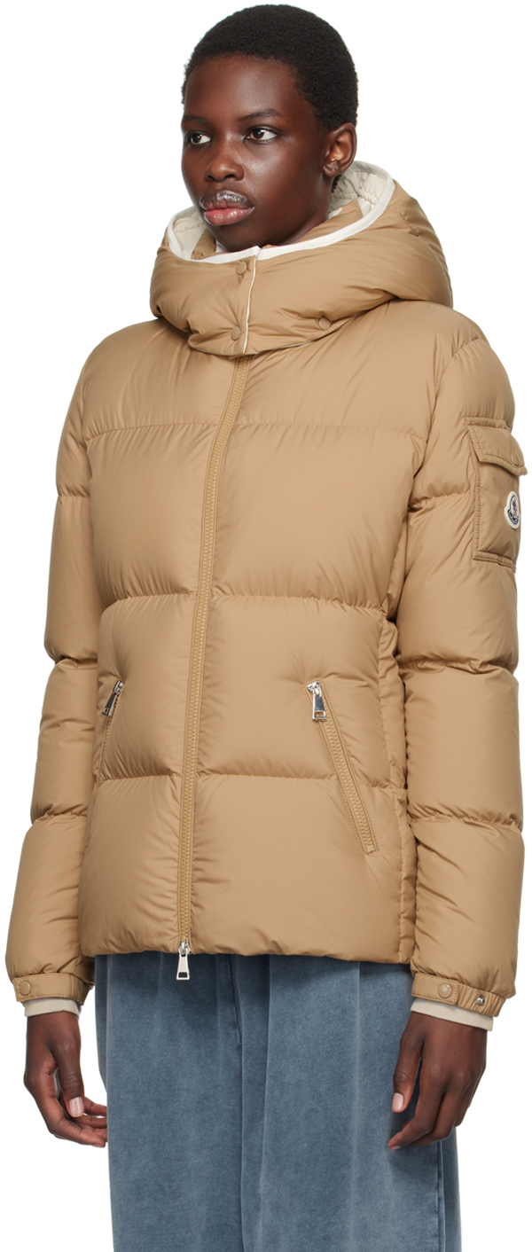 Короткий пуховик Fourmines светло-коричневого цвета Moncler — фото 4