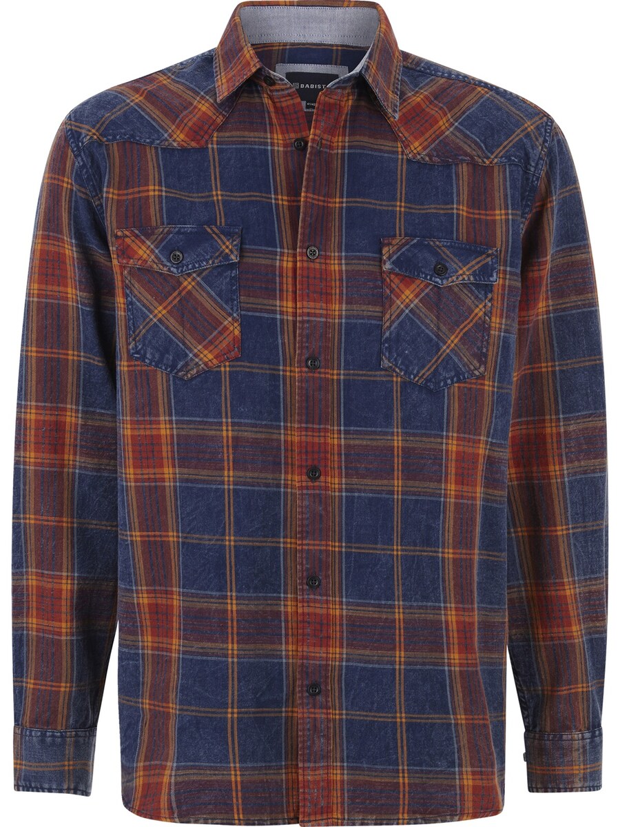 

Клетчатая рубашка BABISTA Regular fit Button Up Shirt Sanditori, цвет dark blue/brown