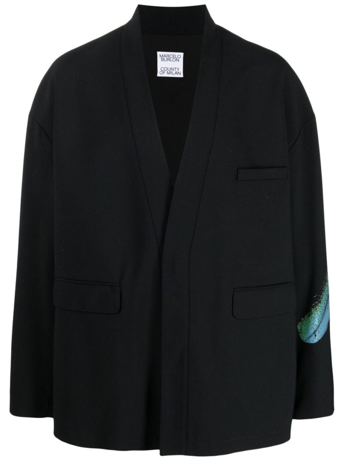 

Marcelo Burlon County of Milan пиджак с принтом, черный
