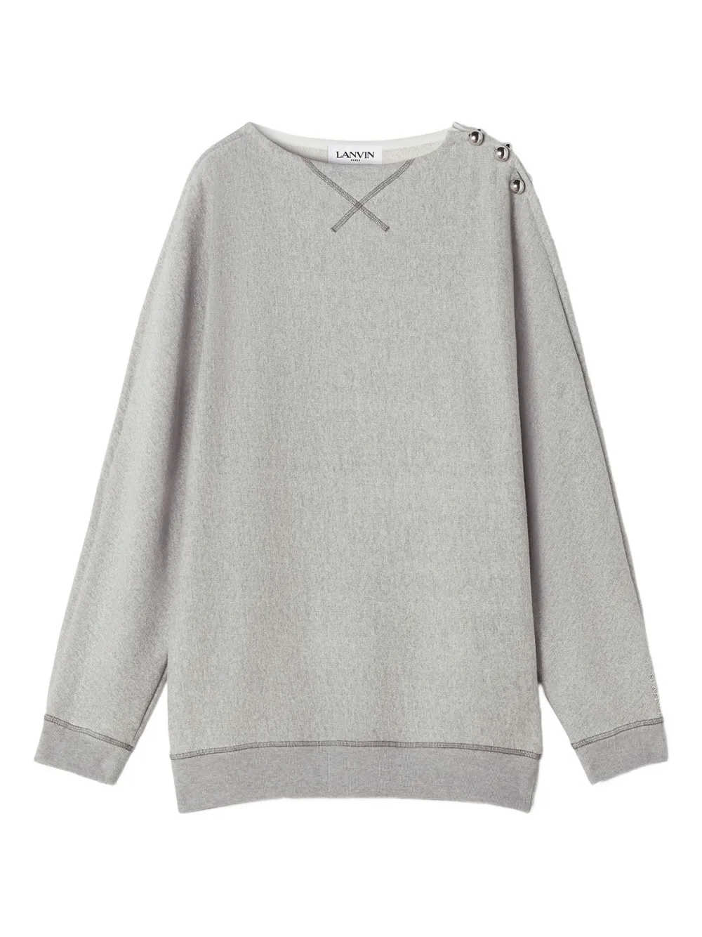 

Свитер с вырезом-лодочкой Lanvin, серый