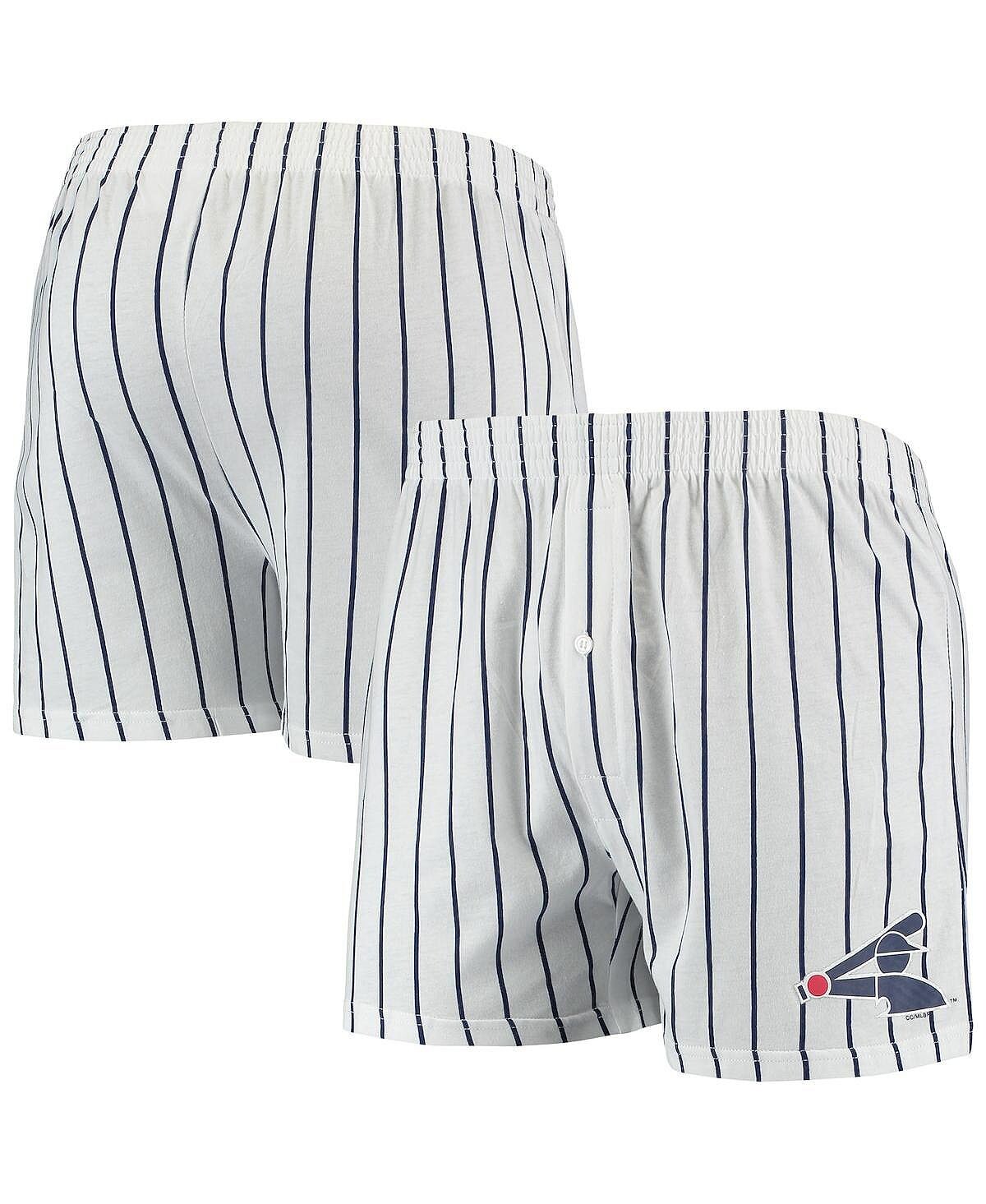 

Мужские белые, темно-синие боксеры в тонкую полоску Chicago White Sox Vigor Concepts Sport
