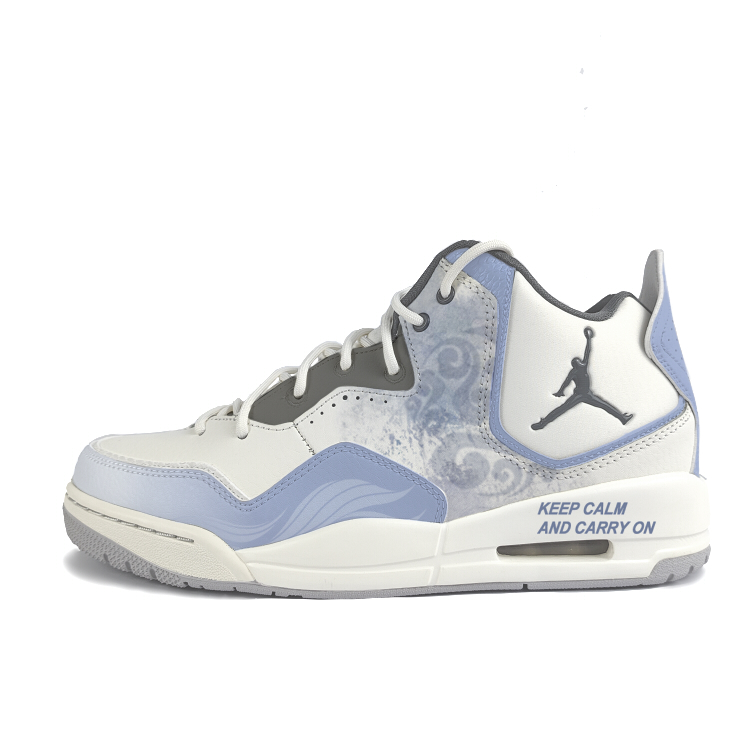 

Jordan Кроссовки баскетбольные Courtside 23 Shock Absorbers Slip Resistant Mid top Vintage мужские Blue White