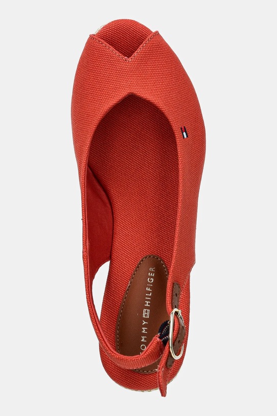 Сандалии Flag mid wedge espadrille на бретельке Tommy Hilfiger, красный — фото 4