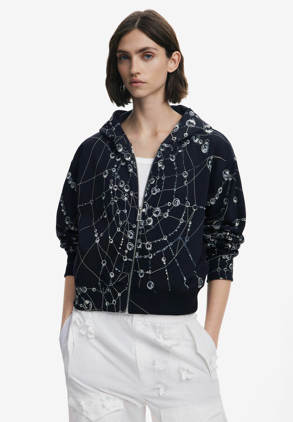 

Толстовка на молнии TYLER MCGILLIVARY CROPPED Desigual, черный
