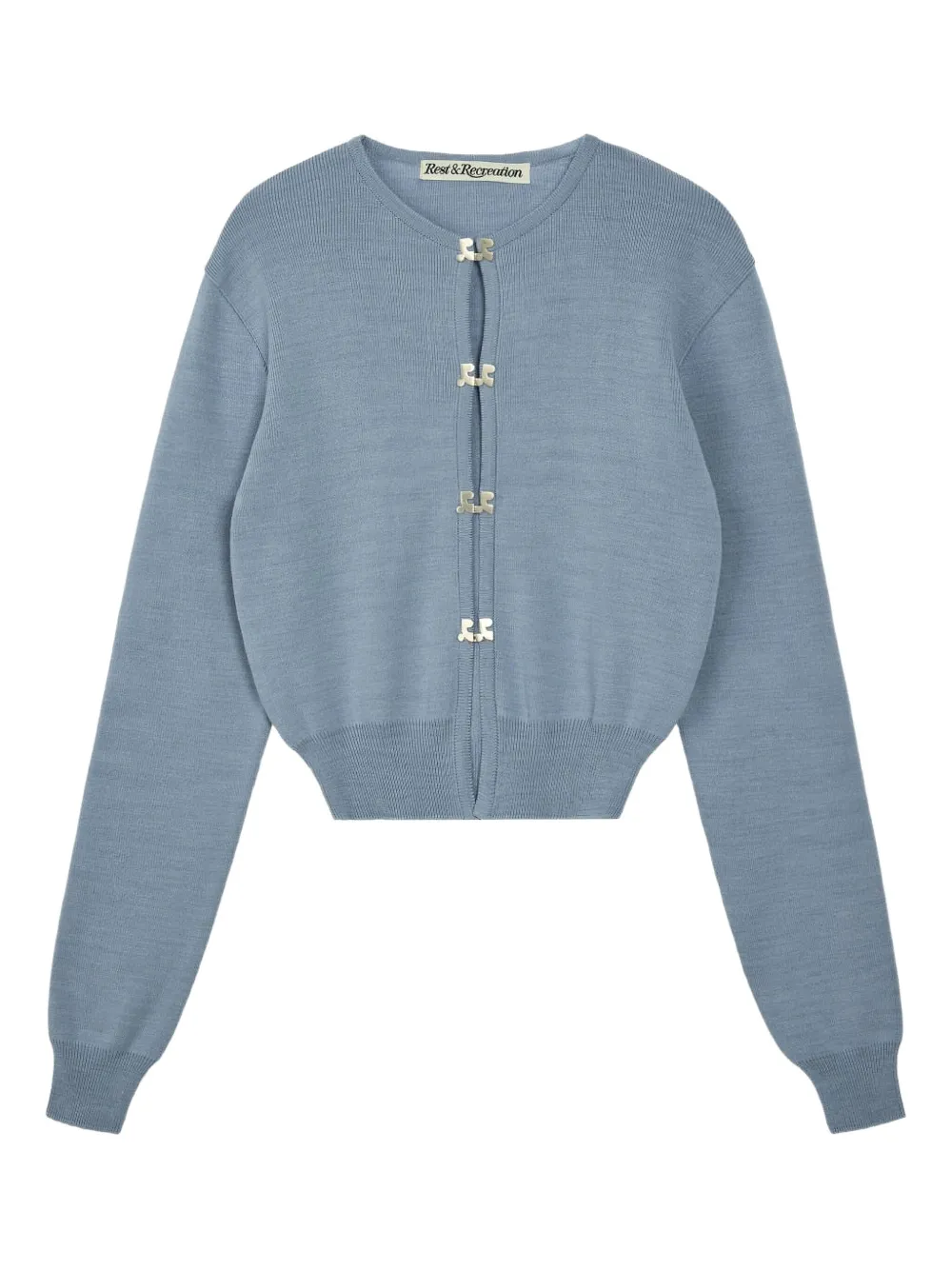 

Вязаный кардиган на застежке-клипсе Rest&Recreation, синий