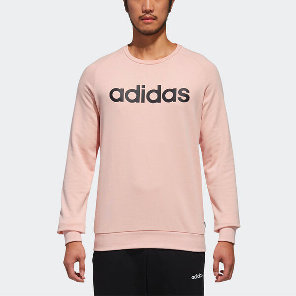 Толстовка neo logo printing round neck pullover long sleeves pink Adidas, розовый — фото 3