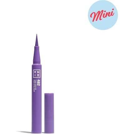 3INA MAKEUP Подводка для глаз Color Pen 482 Фиолетовая жидкая подводка для глаз, стойкая, 14 ч, дорожный размер, матовая подводка для чувствительных глаз — фото 2