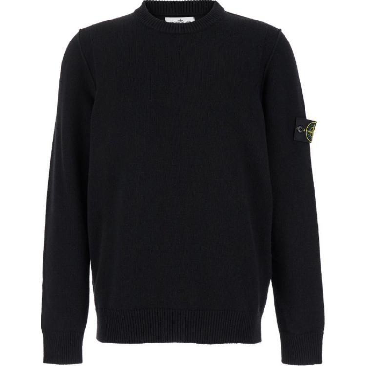 

Свитер с нашивкой-логотипом STONE ISLAND, черный