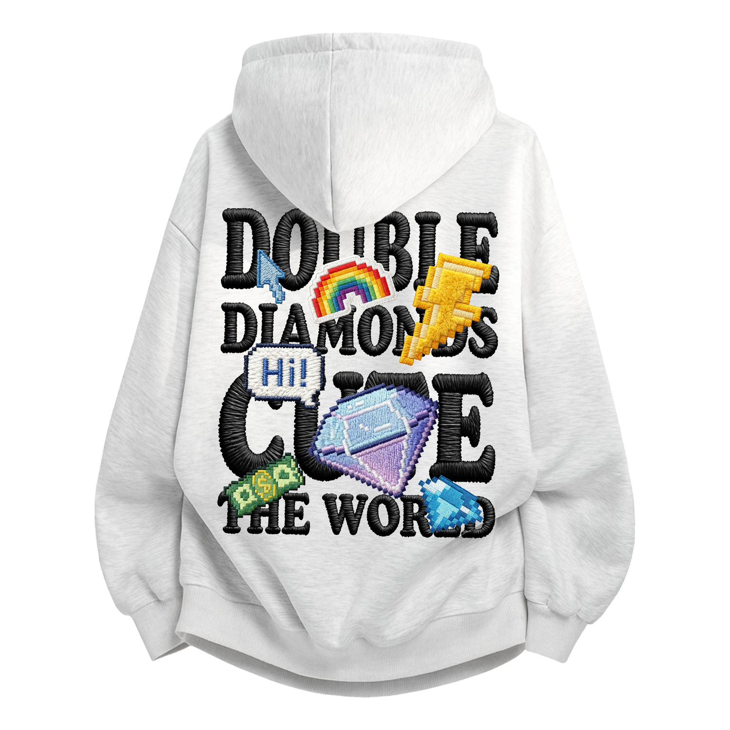 

Толстовка Unisex Hooded Thickened Regular AULDEY, белый heather серый[heavyweight thickened and fleece-lined]