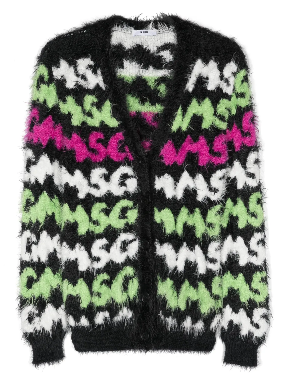 

Фактурный кардиган вязки интарсия MSGM Kids, черный