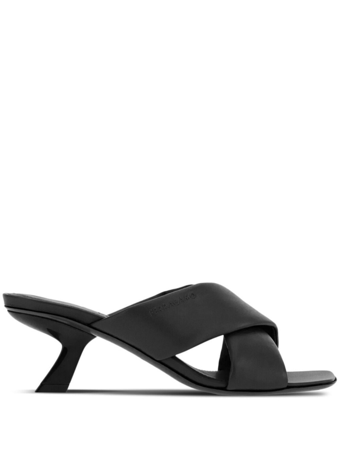 

Ferragamo мюли с перекрестными ремешками, черный