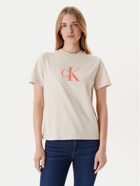 

Футболка обычного кроя Hero Classic LV047B865G Calvin Klein Jeans, бежевый