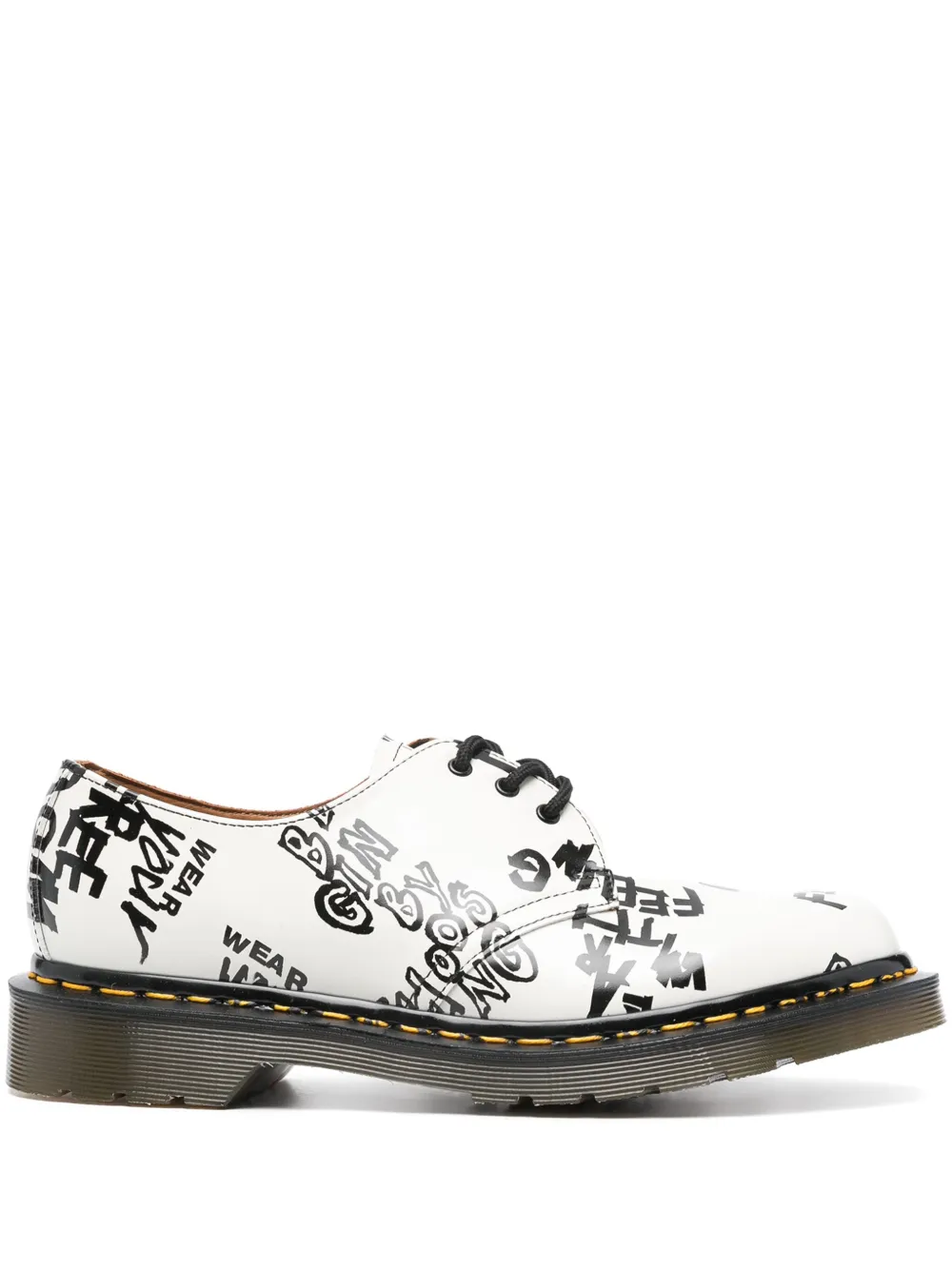 

Туфли дерби с принтом из коллаборации с Dr. Martens Comme Des Garçons Comme Des Garçons, белый