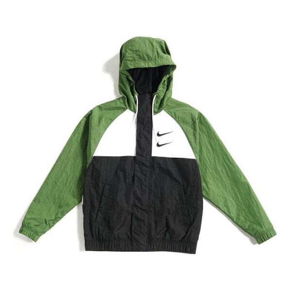

Куртка Nike Sportswear Swoosh Men's Woven Hooded Jacket 'Green', зеленый