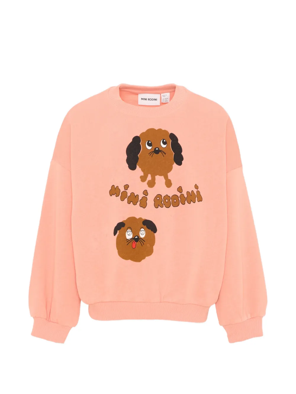 

Свитшот с логотипом и круглым вырезом Mini Rodini, розовый